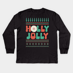 Holly Jolly Kids Long Sleeve T-Shirt